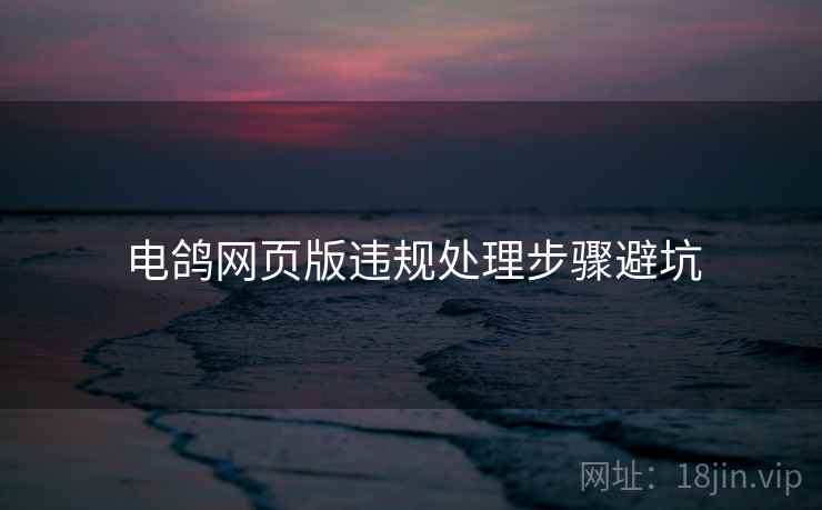 电鸽网页版违规处理步骤避坑 电鸽网页版违规处理步骤避坑