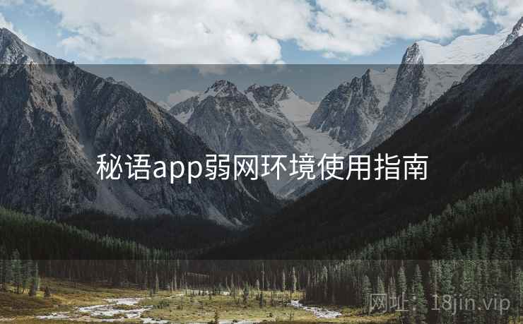 秘语app弱网环境使用指南